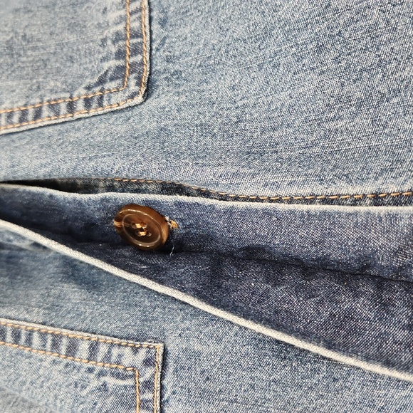 Eloquii Belted Stonewashed Denim Dress, Blue, US Women's 14 - Picture 7 of 8